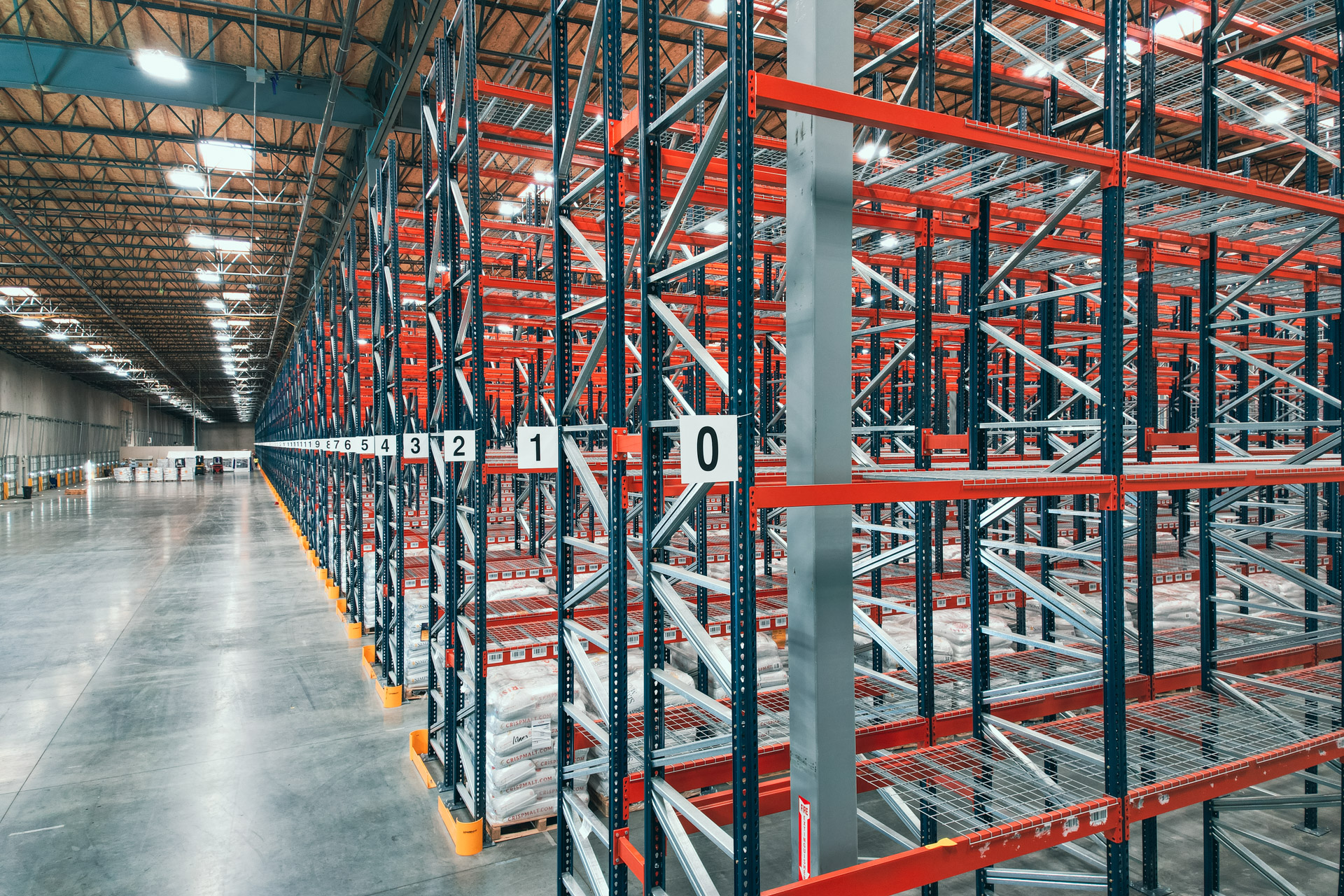 Industrial pallet racking warehouse in Monroe North Carolina