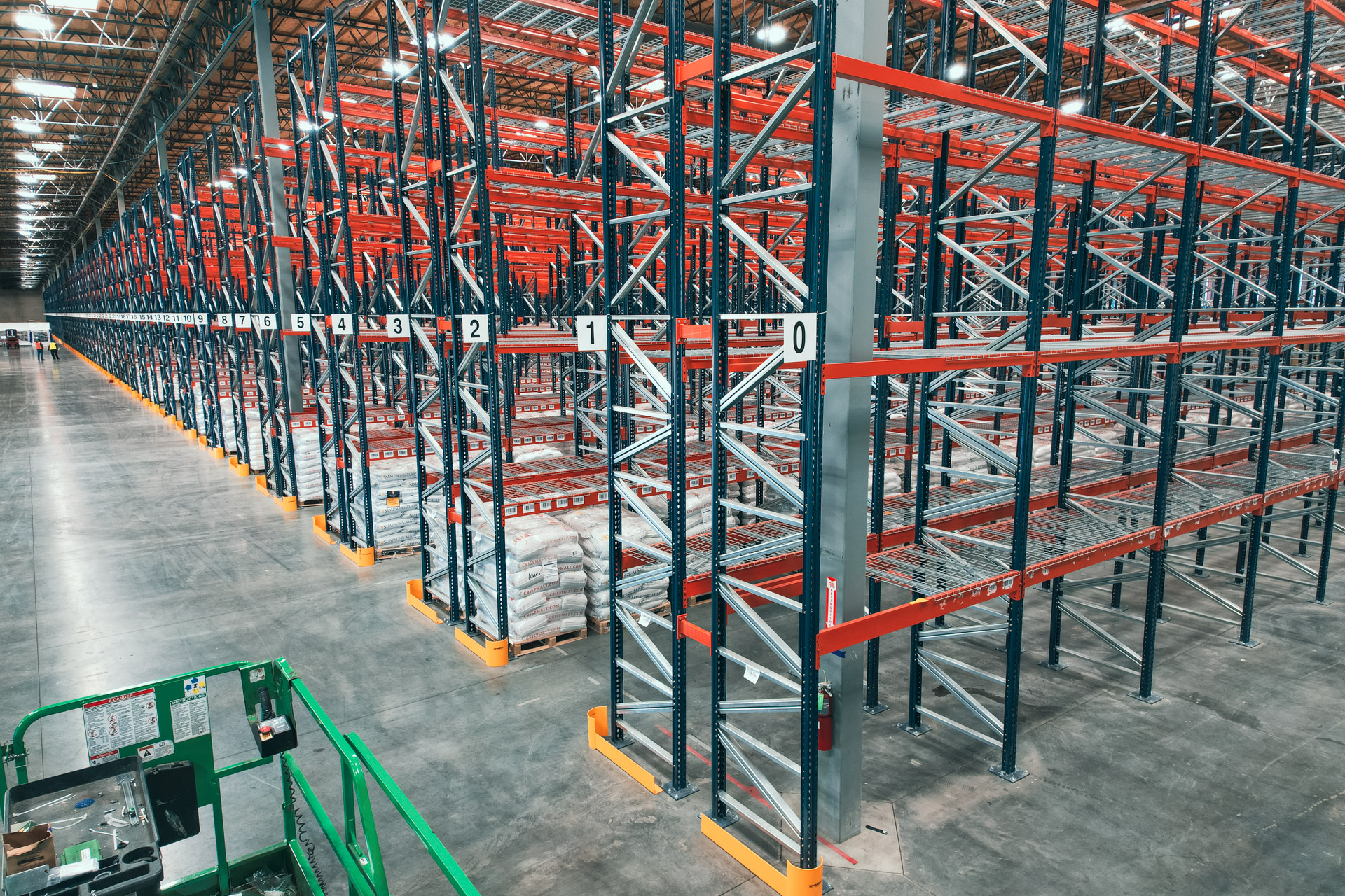 Warehouse pallet rack installation in Charlotte NC